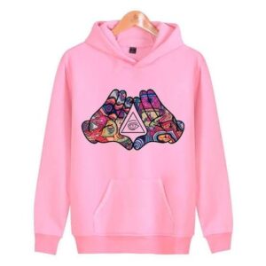 Girl’s Pink Color Hoodie Illuminati