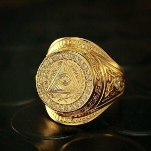 Illuminati Gold Ring