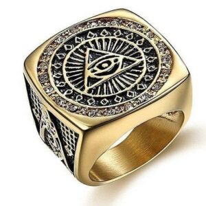 Illuminati Gold Ring